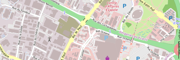 Plan situant l’agence au 17 rue Océane à Saint-Herblain