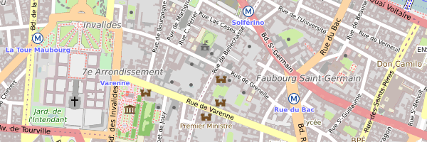 Plan situant l’agence au 60 rue de Bellechasse à Paris